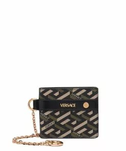 Versace all-over logo print wallet