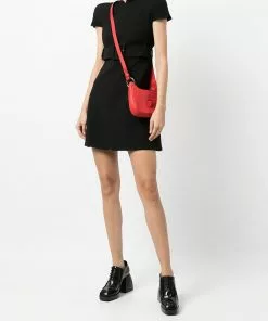 Versace belted A-line dress