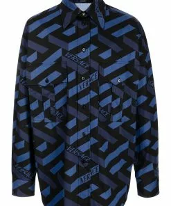 Versace La Greca cotton shirt