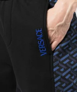 Versace La Greca logo-embroidered track pants