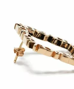 Versace logo square stud earrings