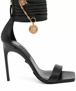 Versace Medusa Safety Pin leather sandals