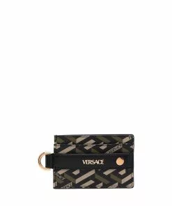 Versace all-over logo print cardholder
