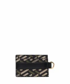 Versace all-over logo print cardholder