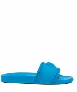 Versace debossed Medusa slides