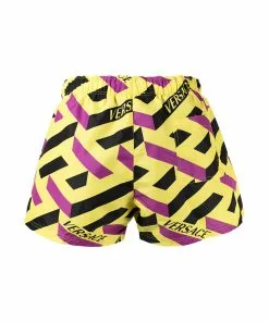 Versace graphic-print swim shorts