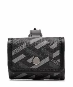 Versace Greca-print buckle-fastening wallet
