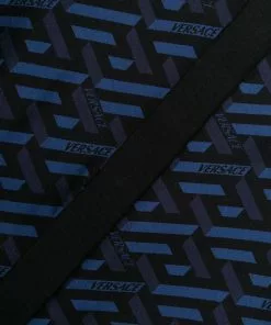 Versace Greca-print belted shirtdress