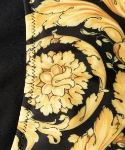 Versace Barocco-print sweetheart-neck swimsuit