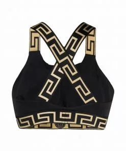 Versace Greca-trim Medusa-logo bikini top