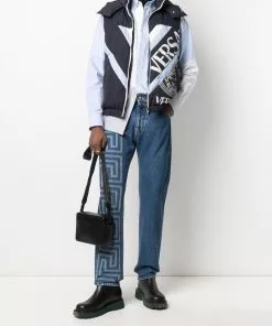 Versace Greca-print straight-leg jeans