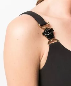 Versace Medusa strap long length dress 13 Versace Medusa-strap long-length dress