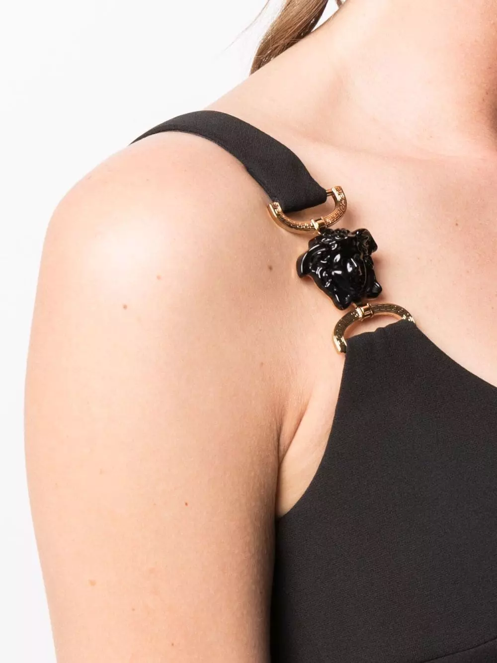 Versace Medusa strap long length dress 7 Versace Medusa-strap long-length dress