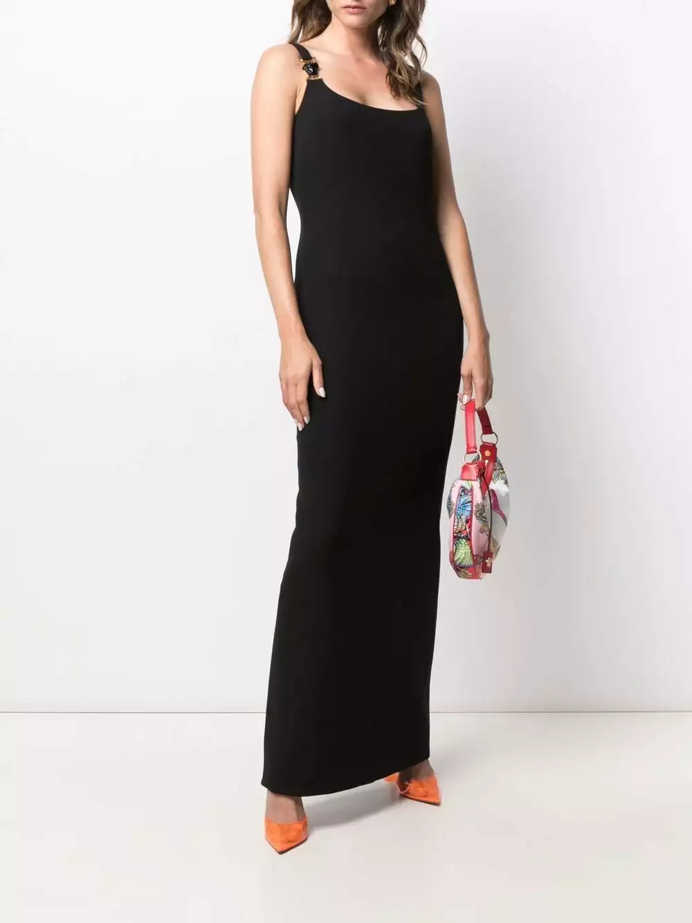 Versace Medusa strap long length dress 4 Versace Medusa-strap long-length dress