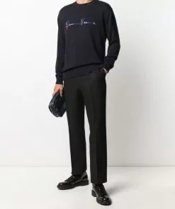 Versace intarsia-knit logo jumper