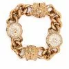 Versace crystal-embellished chain-link bracelet