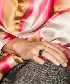 Versace Greca cut-out ring