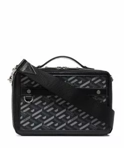 Versace La Greca print camera bag