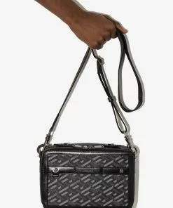 Versace La Greca print camera bag