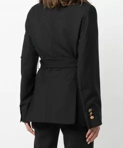 Versace long-sleeve belted jacket