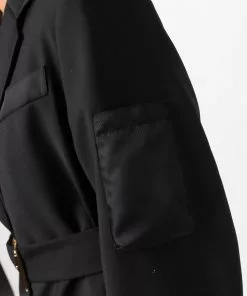 Versace long-sleeve belted jacket