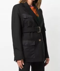 Versace long-sleeve belted jacket