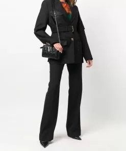 Versace long-sleeve belted jacket