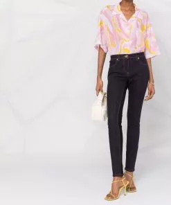 Versace patchwork slim-fit jeans