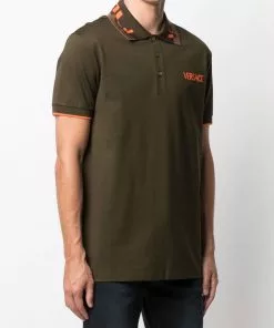 Versace Logo embroidered polo shirt 9 Versace logo-embroidered polo shirt
