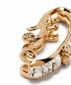 Versace crystal-embellished Medusa ear cuff