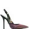 Versace Safety Pin crystal-embellished pumps