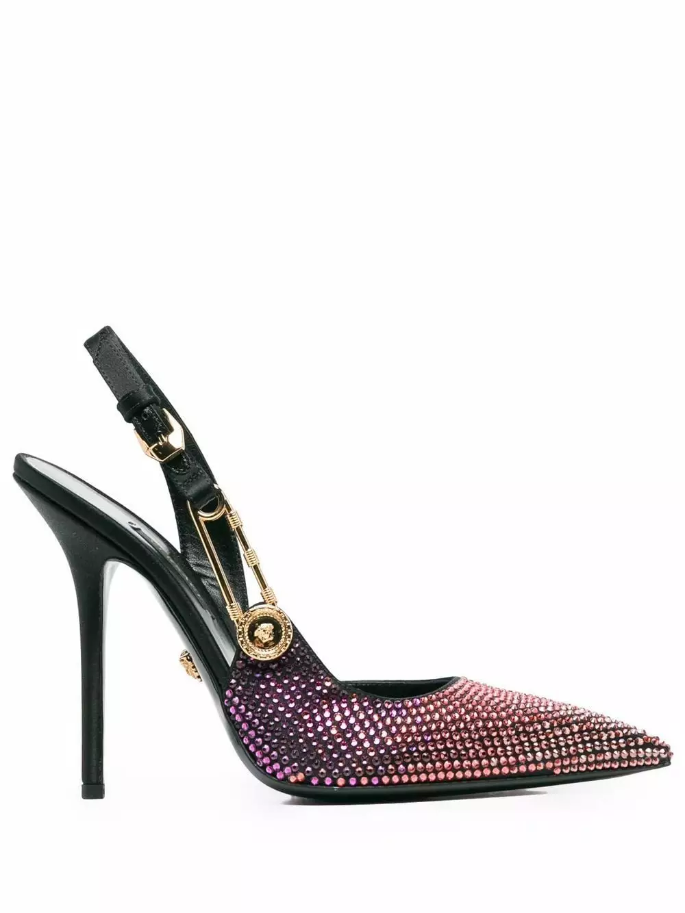 Versace Safety Pin crystal embellished pumps 3 Versace Safety Pin crystal-embellished pumps