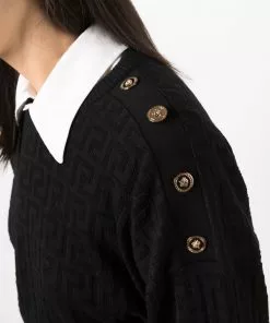 Versace Greca pattern wool jumper