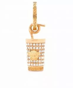 Versace crystal-embellished Medusa pendant charm