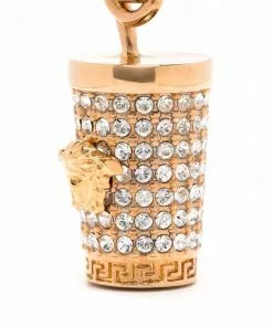 Versace crystal-embellished Medusa pendant charm