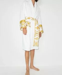 Versace baroque trim bath robe