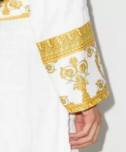 Versace baroque trim bath robe