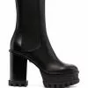 Versace platform-sole block-heel boots