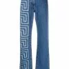Versace Greca-print bootcut jeans