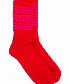 Versace Greca ribbed socks