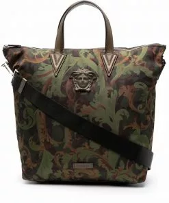 Versace Baroccoflage-print tote