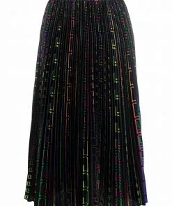Versace Greca-pattern pleated skirt