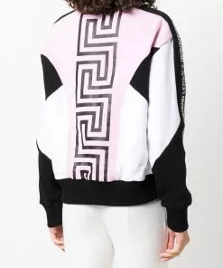 Versace Greca-pattern panelled jumper