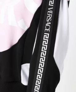 Versace Greca-pattern panelled jumper