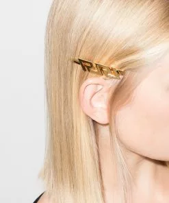 Versace Greca plaque hairclip