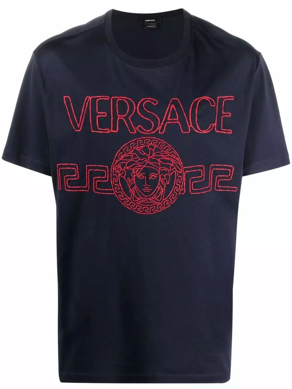 Versace Embroidered logo short sleeve T shirt 3 Versace embroidered-logo short-sleeve T-shirt