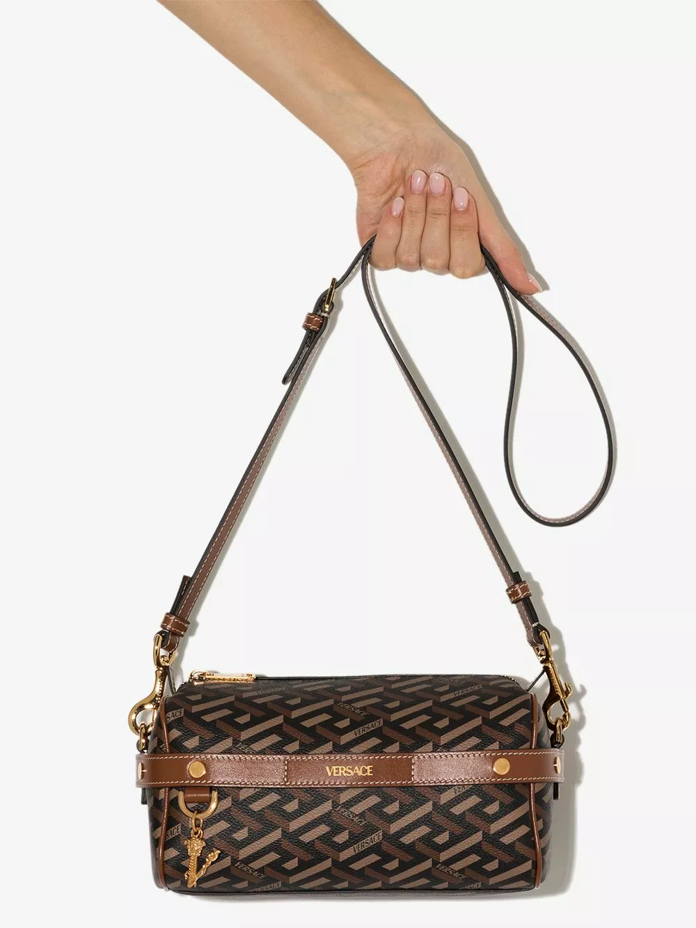 Versace Greca pattern crossbody bag 6 Versace Greca-pattern crossbody bag