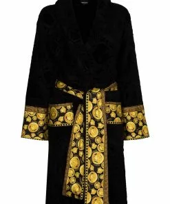 Versace Medusa-print belted robe