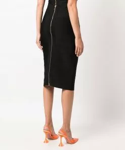 Versace high-waisted zipped skirt