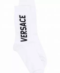 Versace logo-print socks